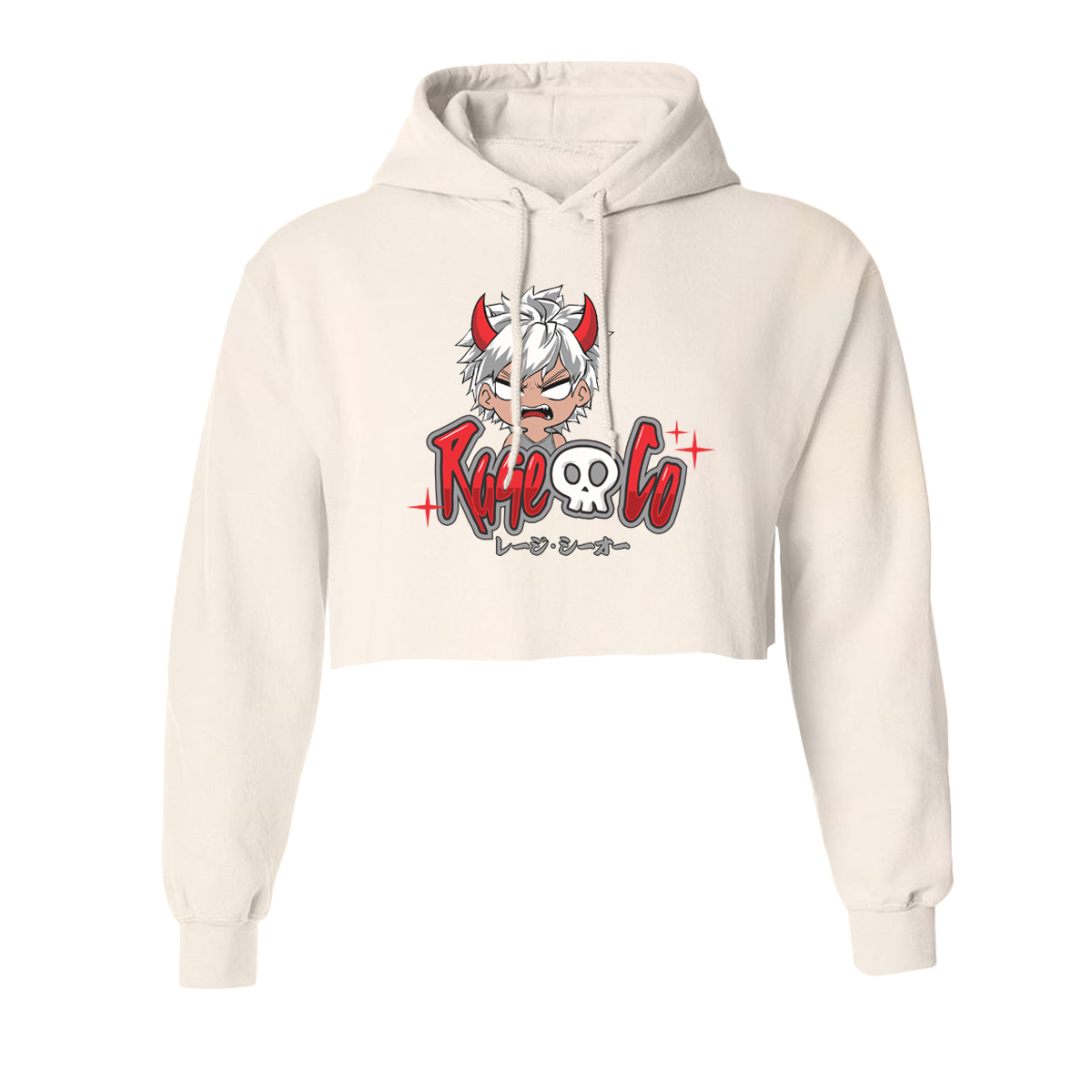 Devil Chibi Crop Hoodie
