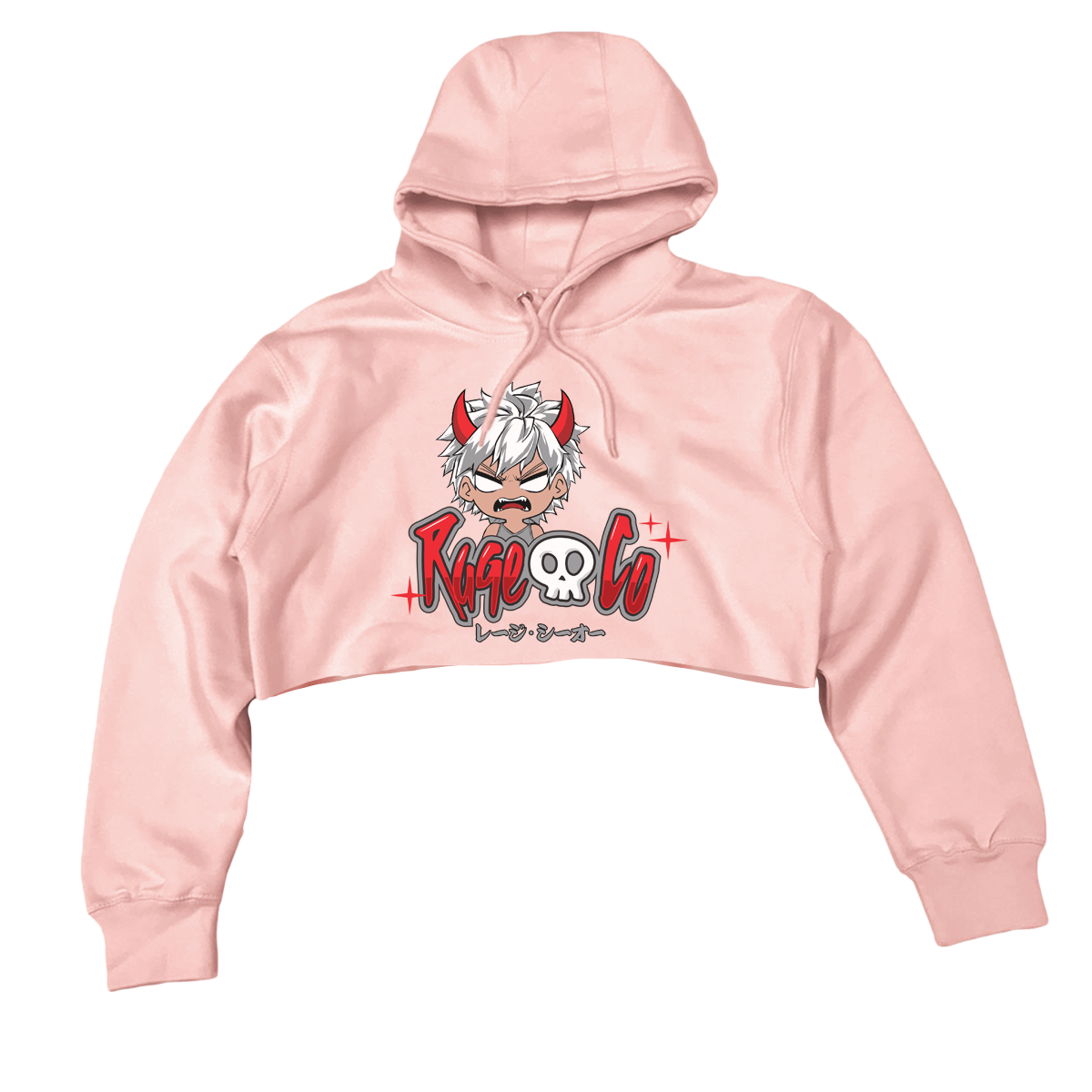 Devil Chibi Crop Hoodie