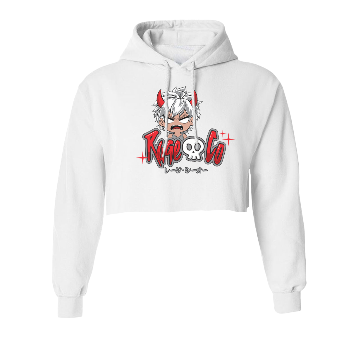 Devil Chibi Crop Hoodie