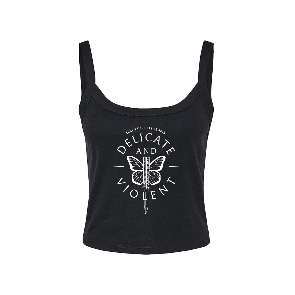 Delicate and Violent Crop Tank