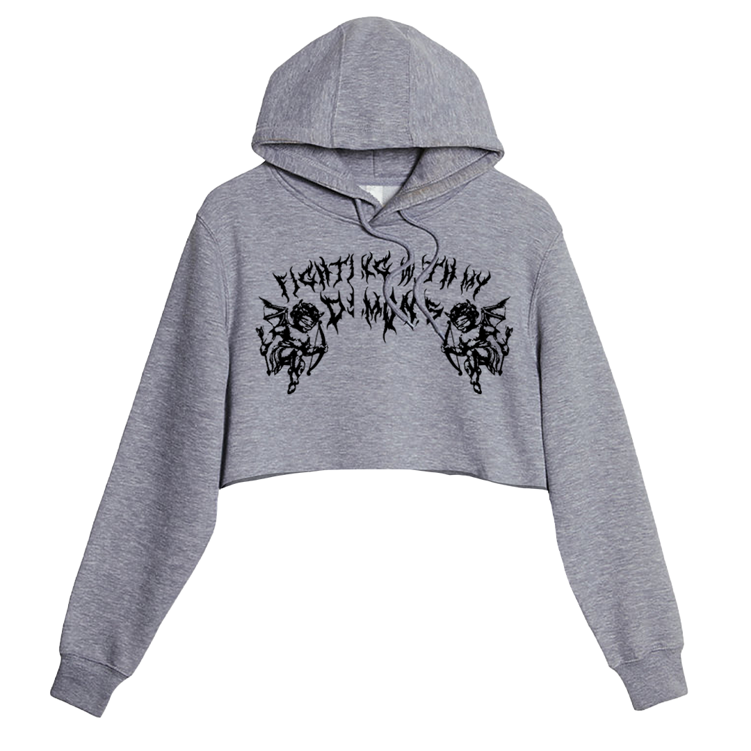 Fighting With My Demons Crop Hoodie