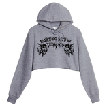 Fighting With My Demons Crop Hoodie