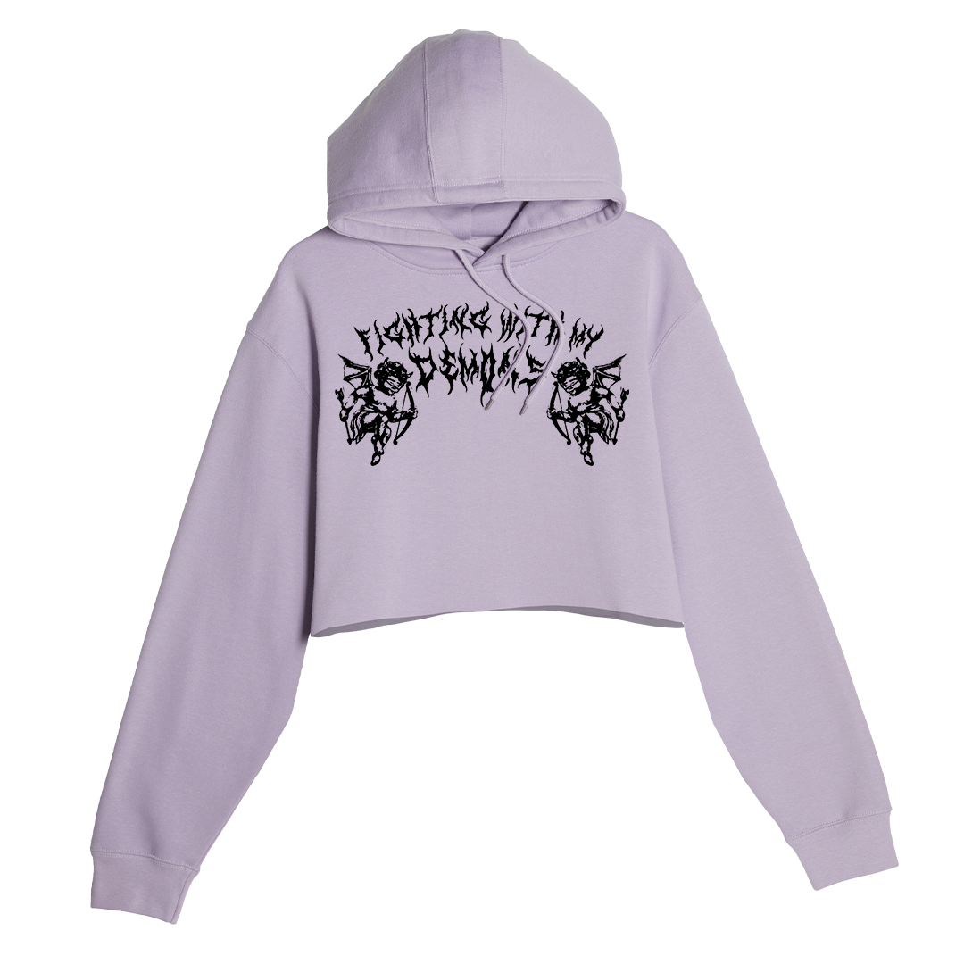 Fighting With My Demons Crop Hoodie