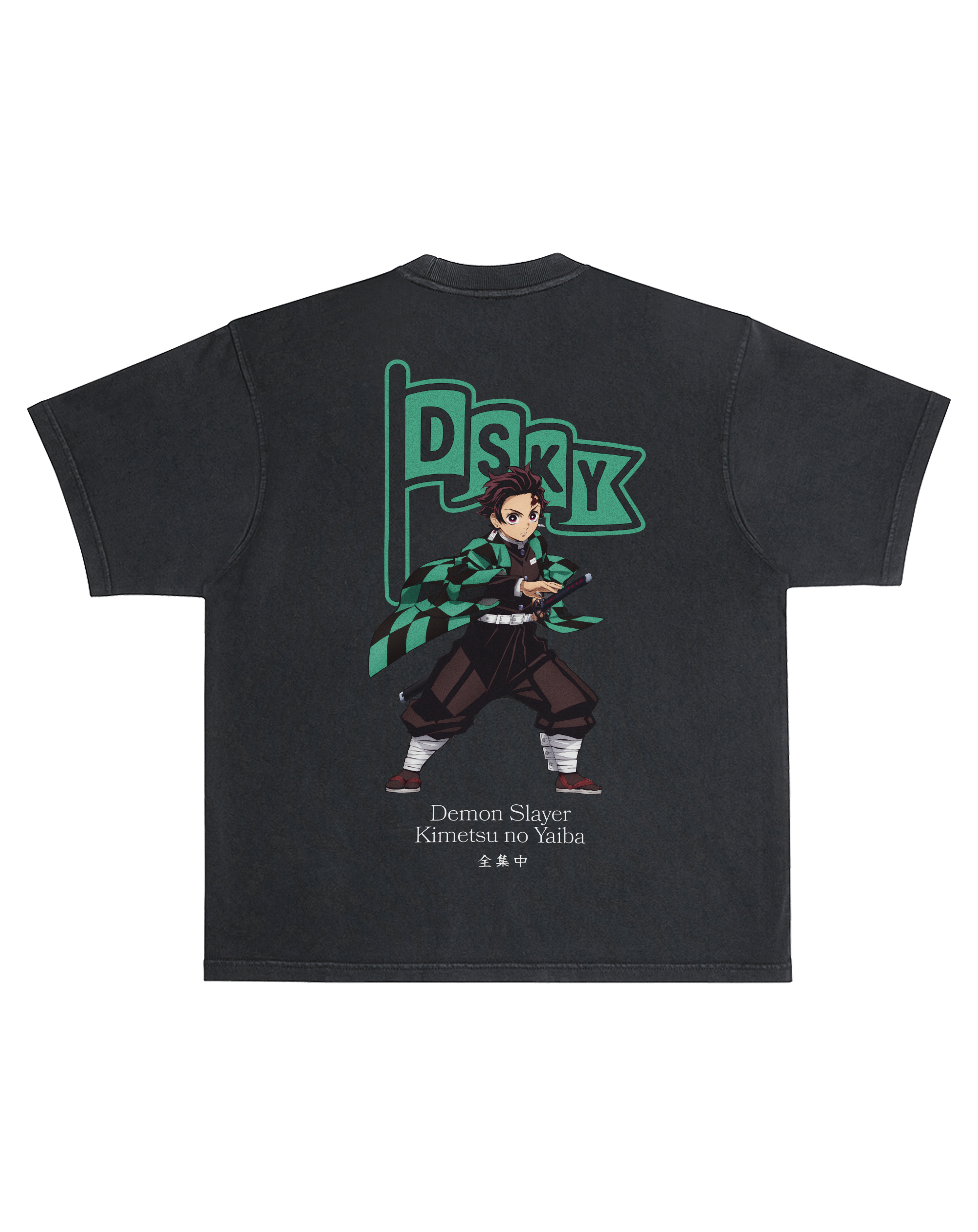 Birdeaux x Demon Slayer Tanjiro Oversized Heavyweight Tee [PRE-ORDER]