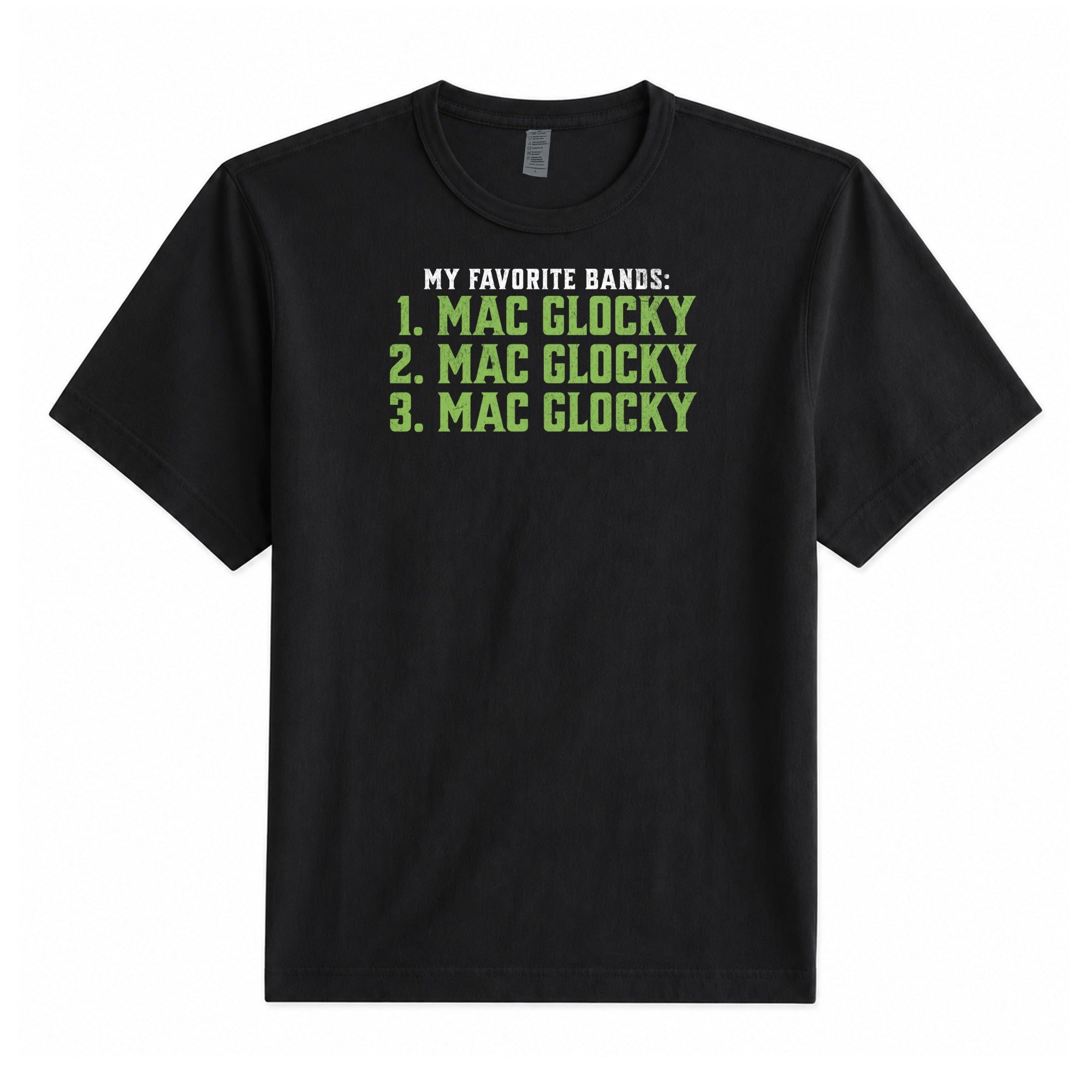 Favorite Bands Tee — Black, front