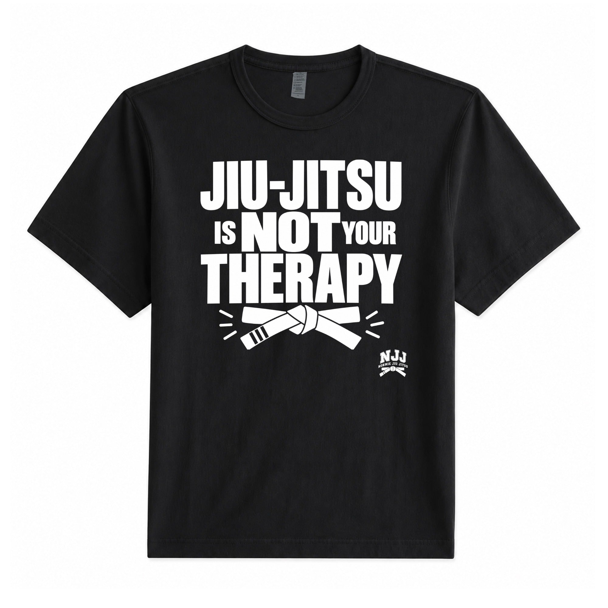 Not Your Therapy Tee — Black, front