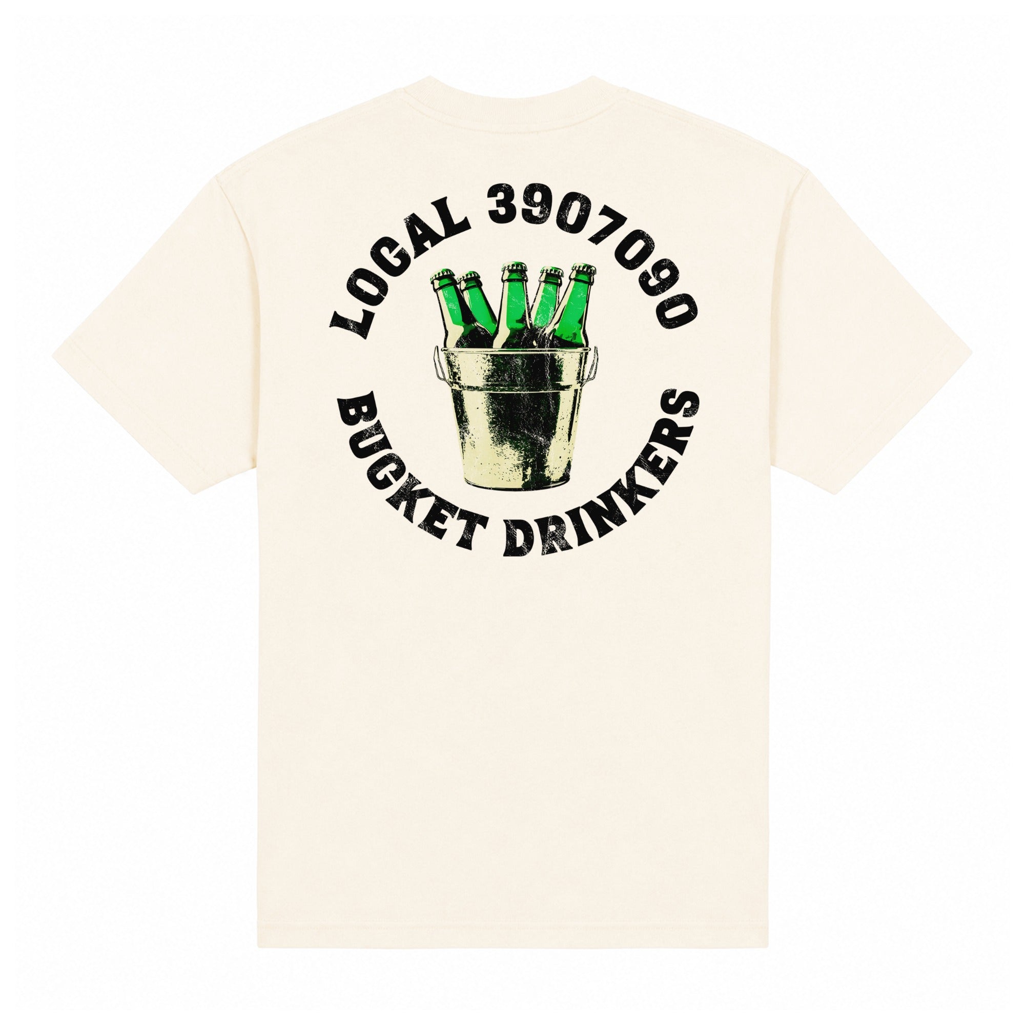 Bucket Drinkers Heavyweight Tee — Natural, back