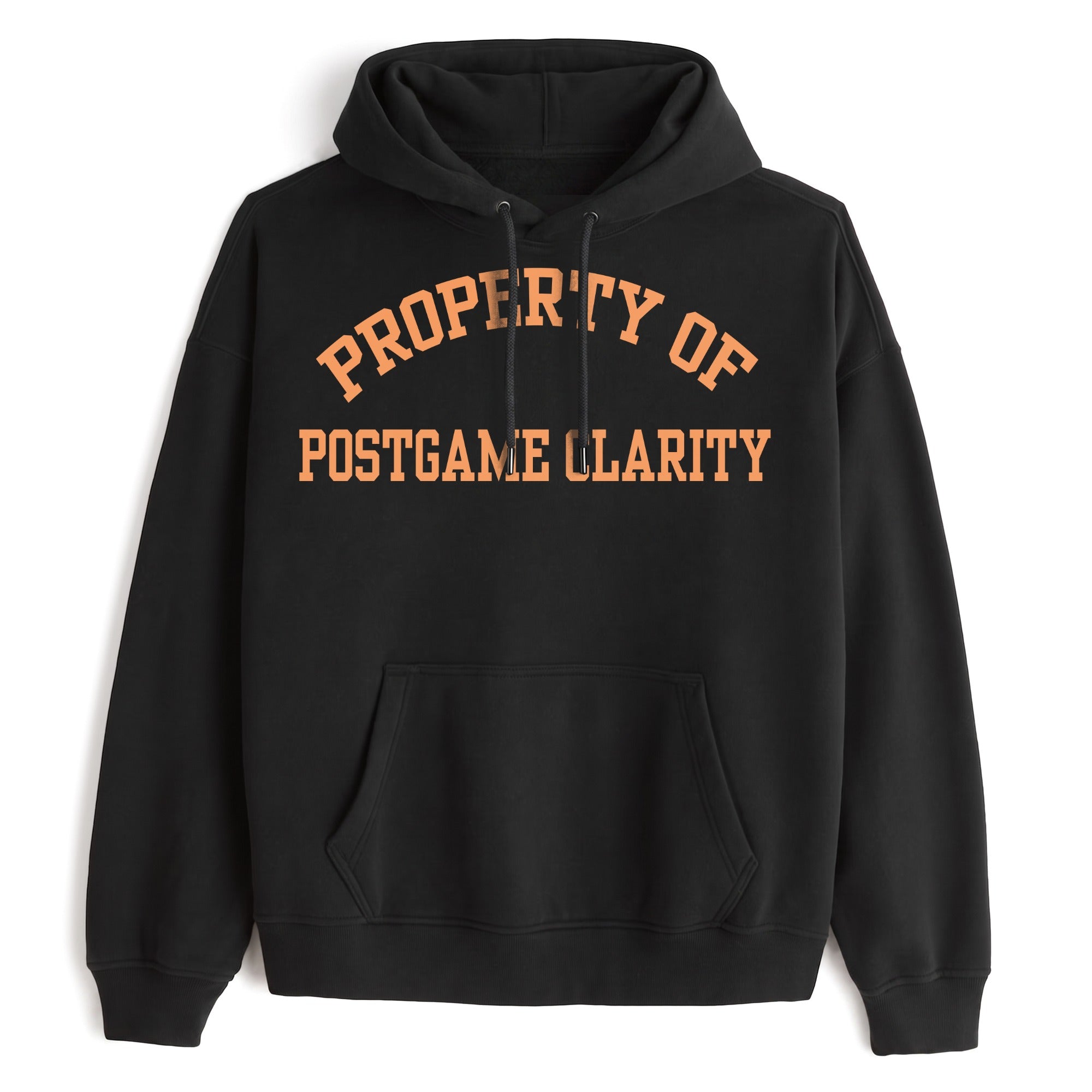 Collegiate Hoodie — Black, front
