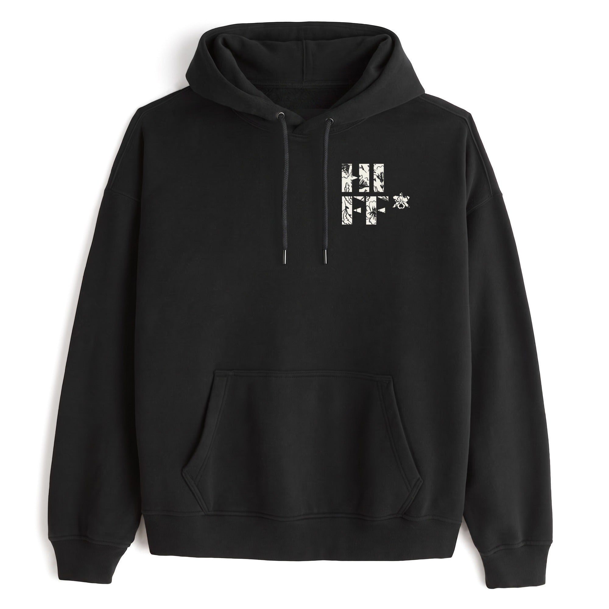 Logo Hoodie — Black, front