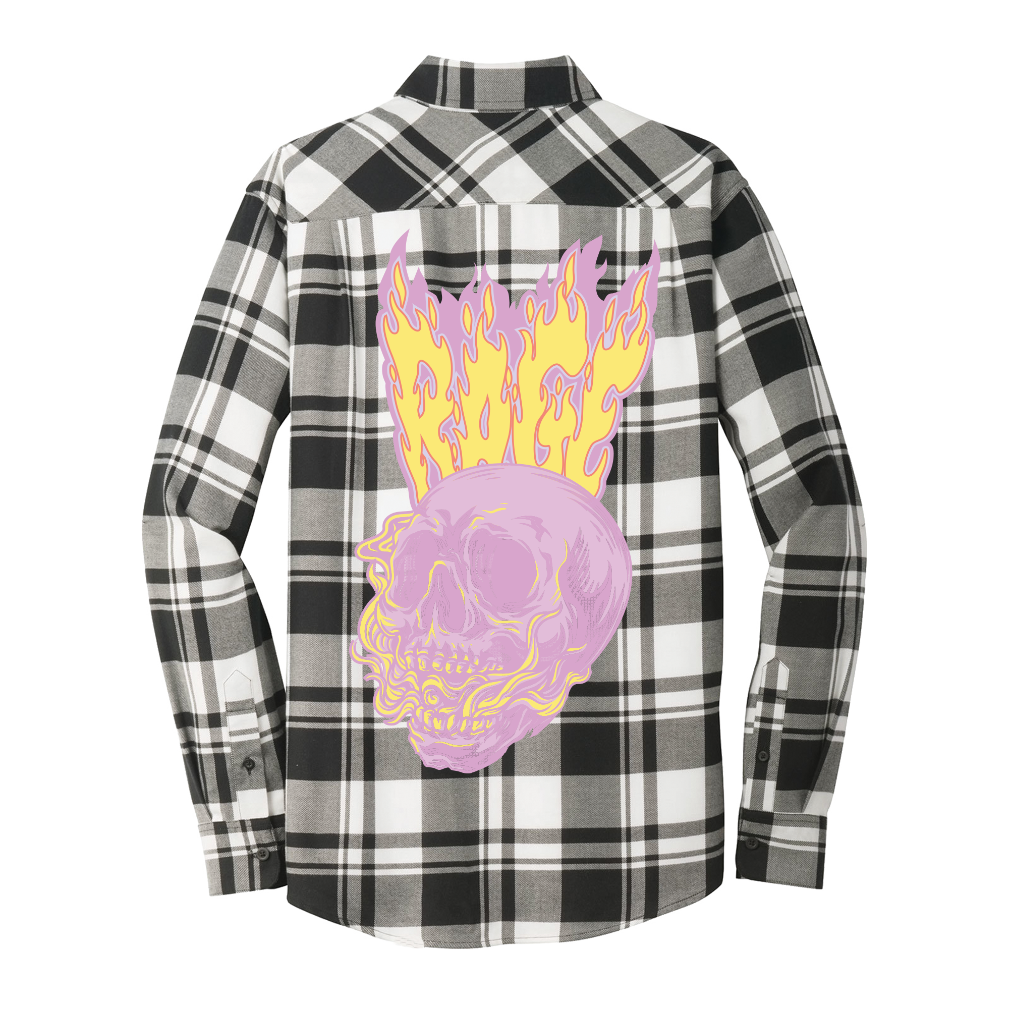 Flaming Skull Flannel