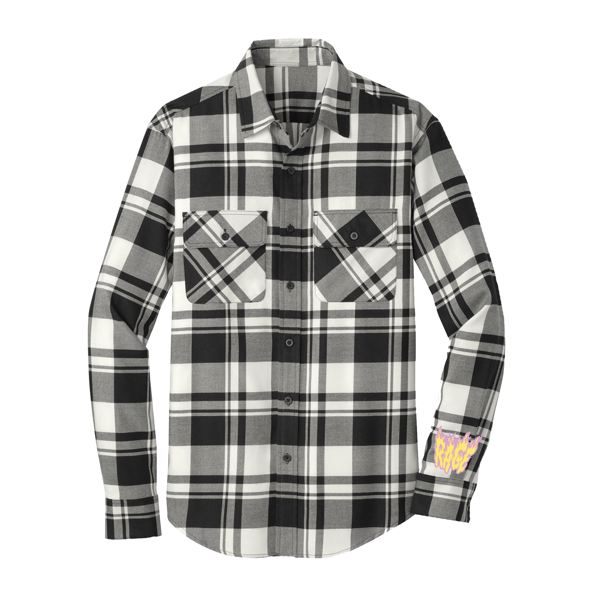 Flaming Skull Flannel