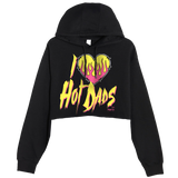 I Love Hot Dads Crop Hoodie