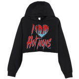 I Love Hot Moms Crop Hoodie