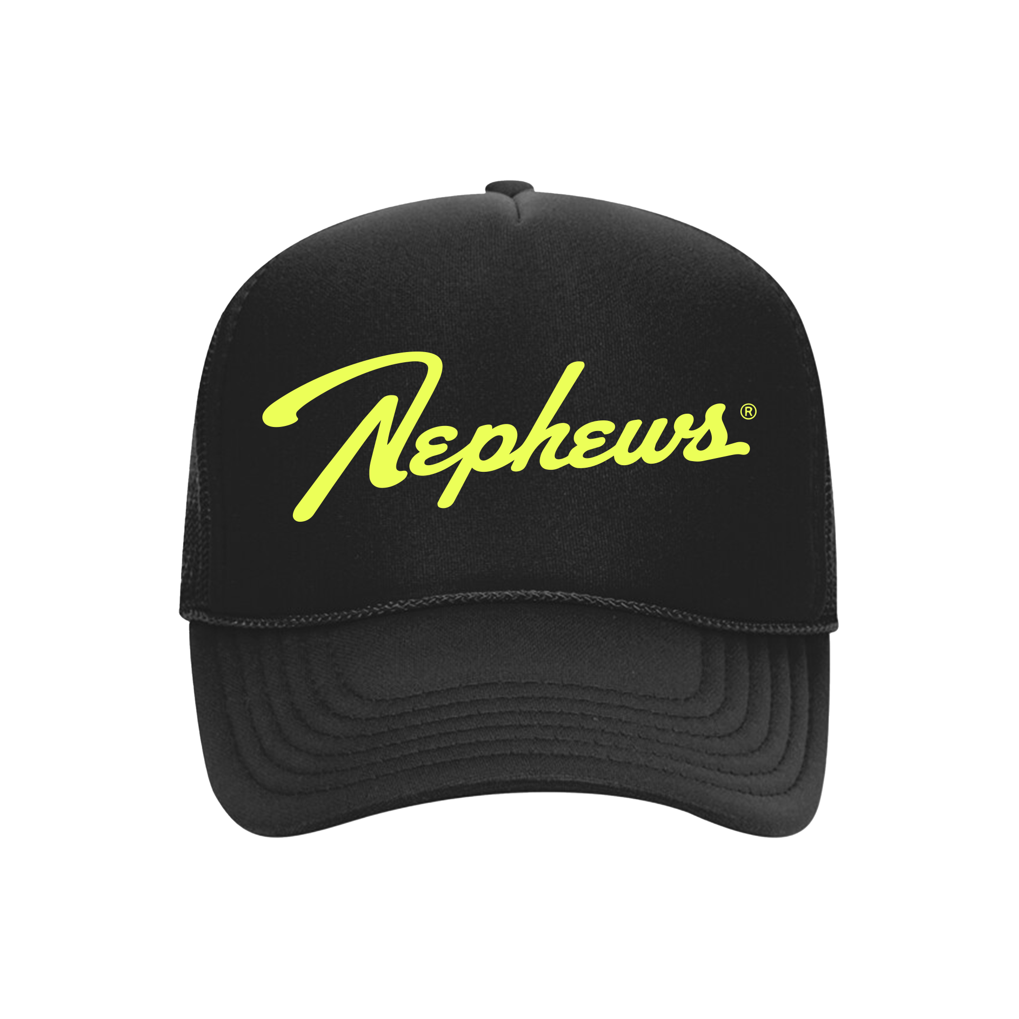 Safety Yellow Logo Foam Trucker Snapback