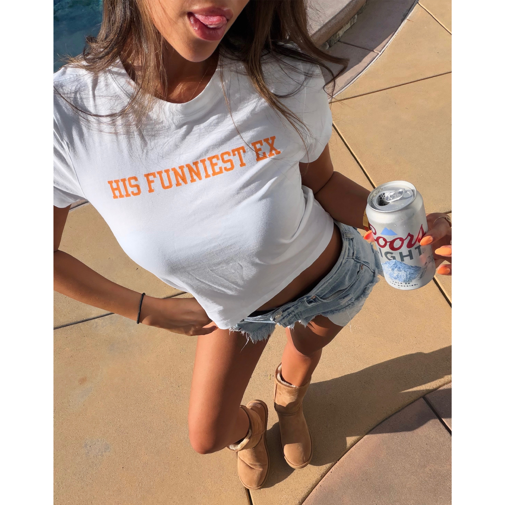 His Funniest Ex Micro Rib Baby Tee