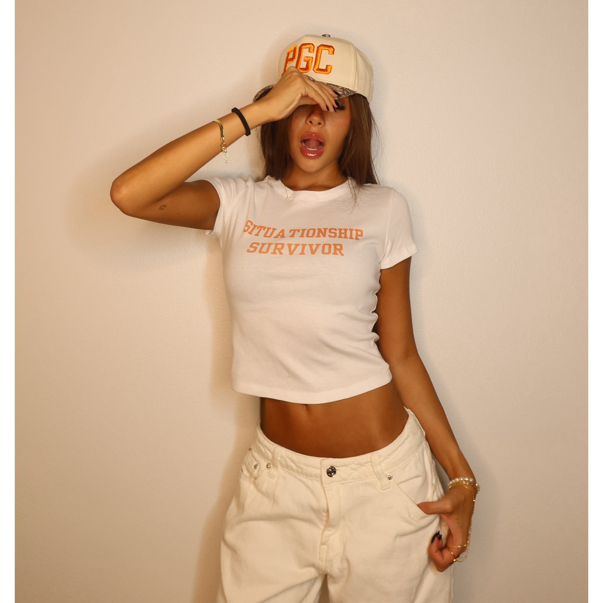 Situationship Survivor Micro Rib Baby Tee