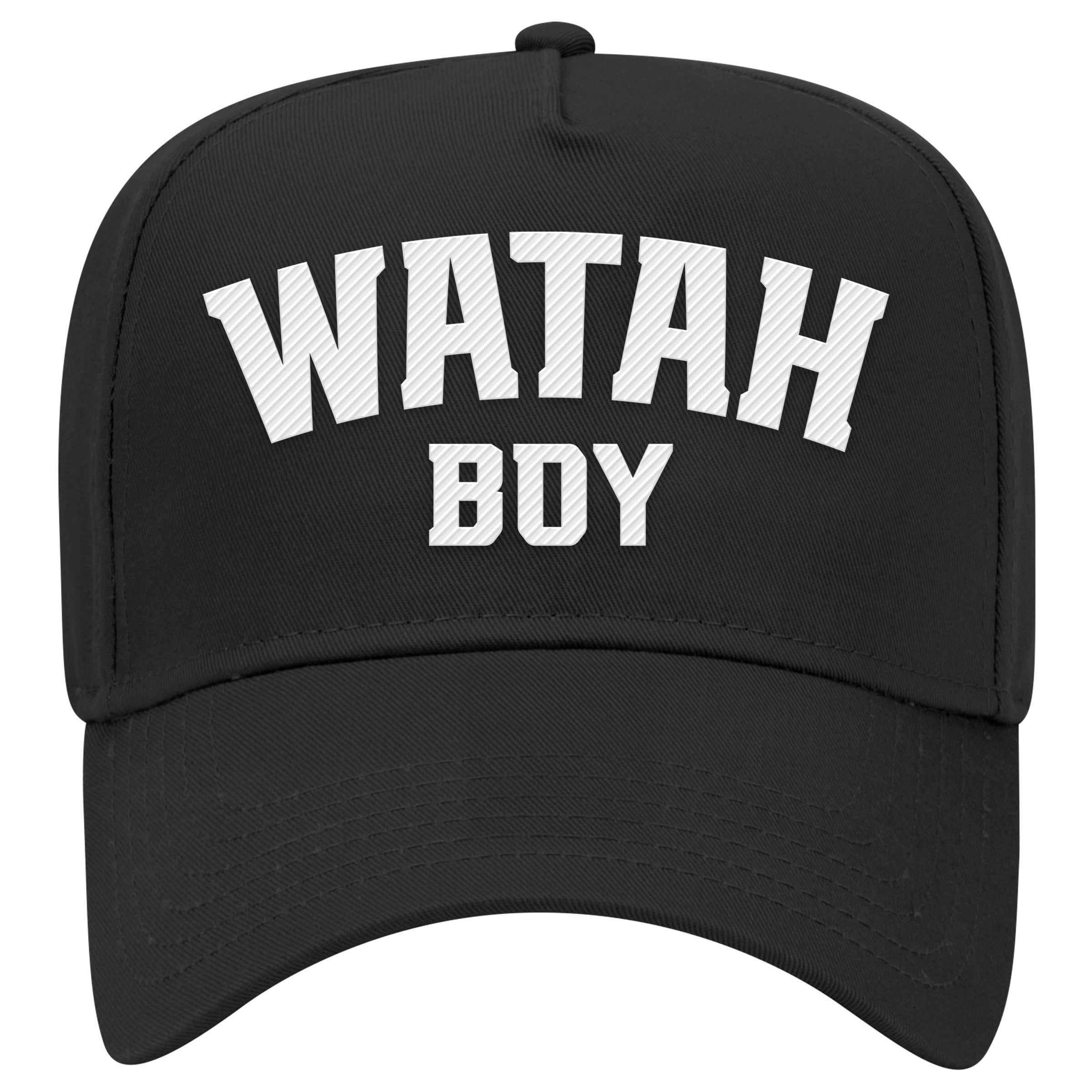 Watah Boy Embroidered Snapback - Black