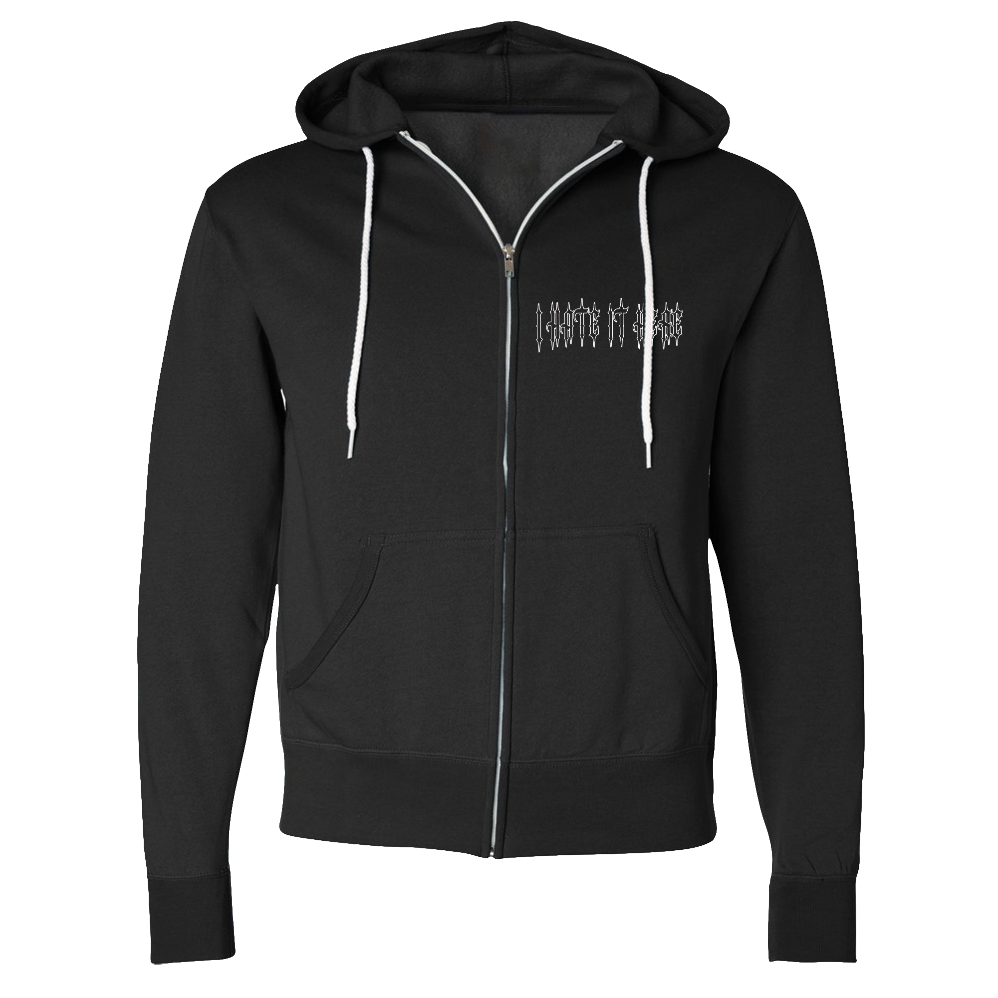 Wolf Contrast Zip Hoodie