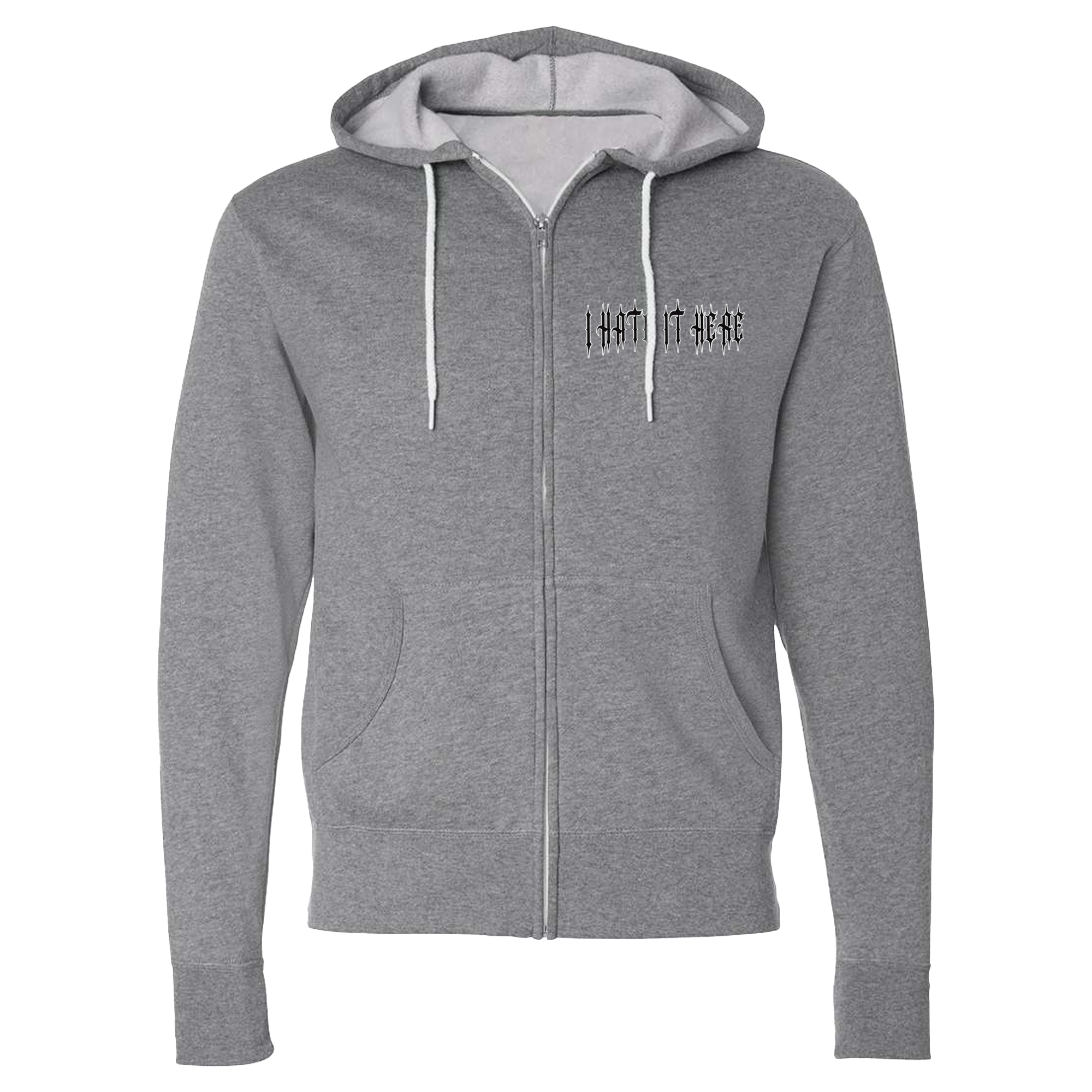 Wolf Contrast Zip Hoodie