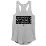 Never Give Up Premium Racerback
