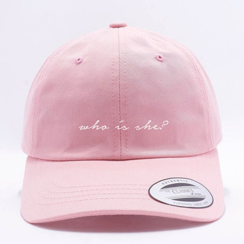 WHO IS SHE? DAD HAT - PINK