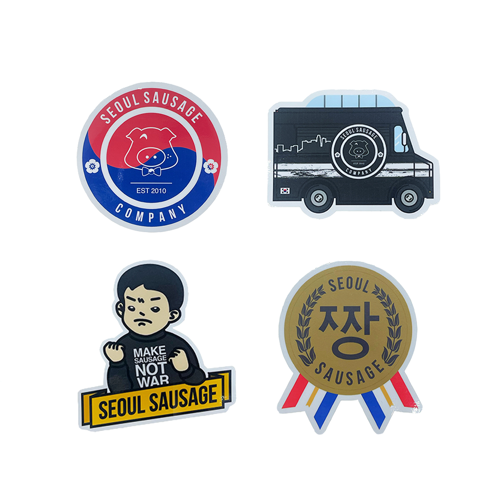 Vintage Korean Inspired Sticker Pack (4-Pack)